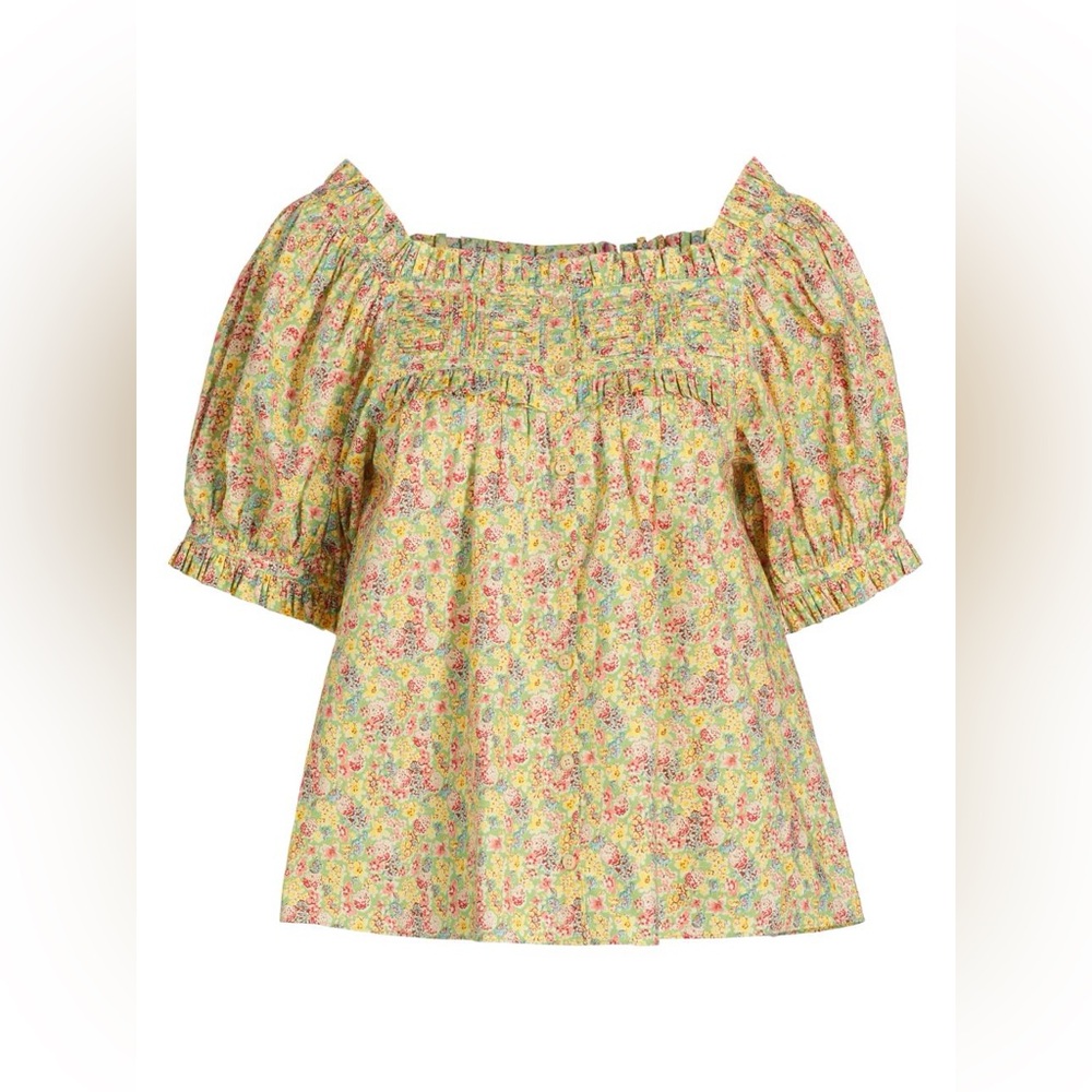 Doen Farley blouse in liberty chrysanthemum sky floral print - Picture 2 of 9